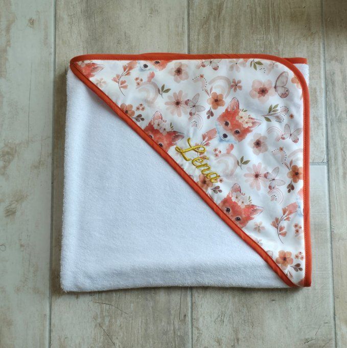 Cape de bain renard domo 80cm x 80 cm