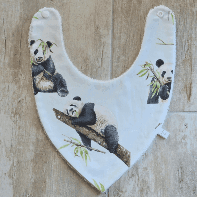 Bavoir bandana panda