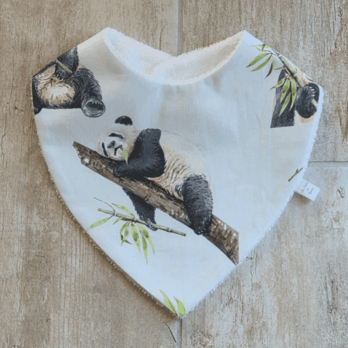Bavoir bandana panda