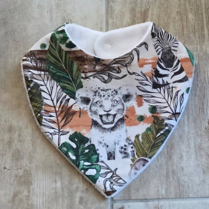 Bavoir bandana savane