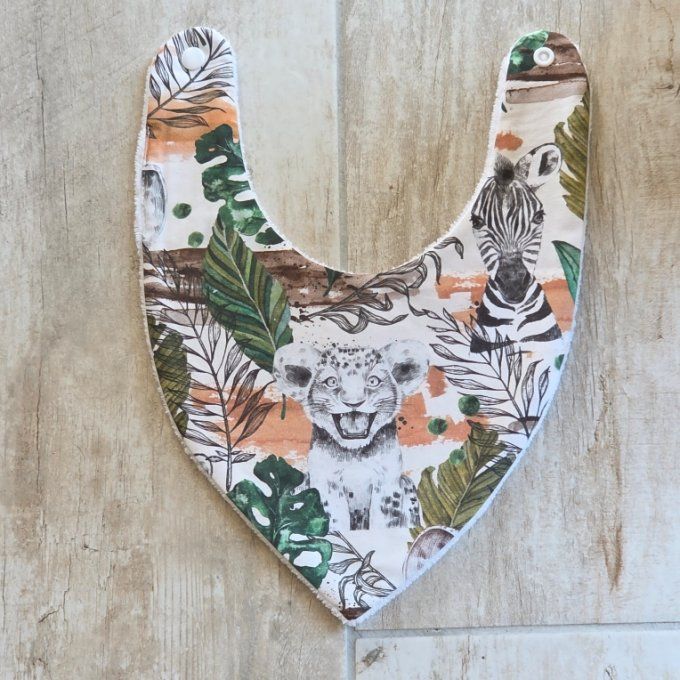 Bavoir bandana savane