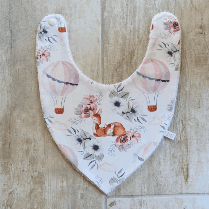 Bavoir bandana chevreuil ballons