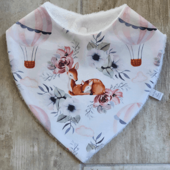 Bavoir bandana chevreuil ballons