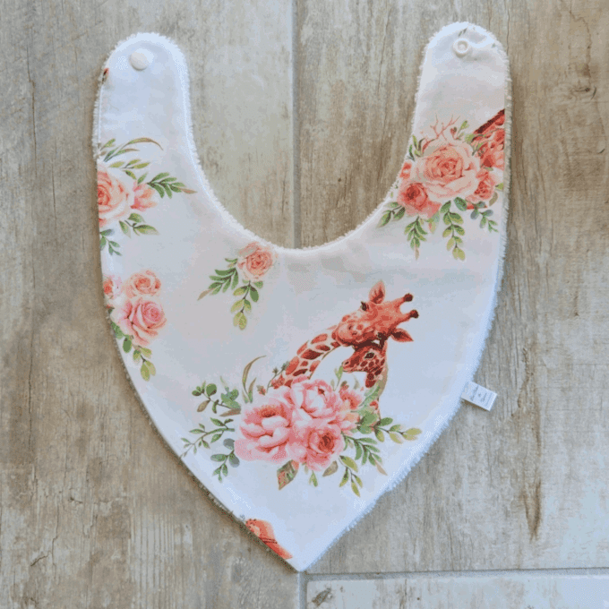 Bavoir bandana girafes/girafons