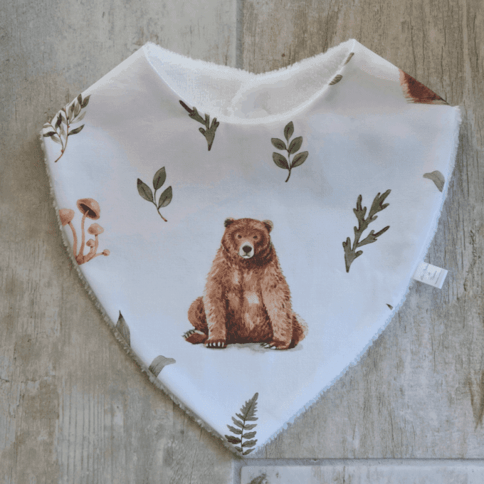 Bavoir bandana ours