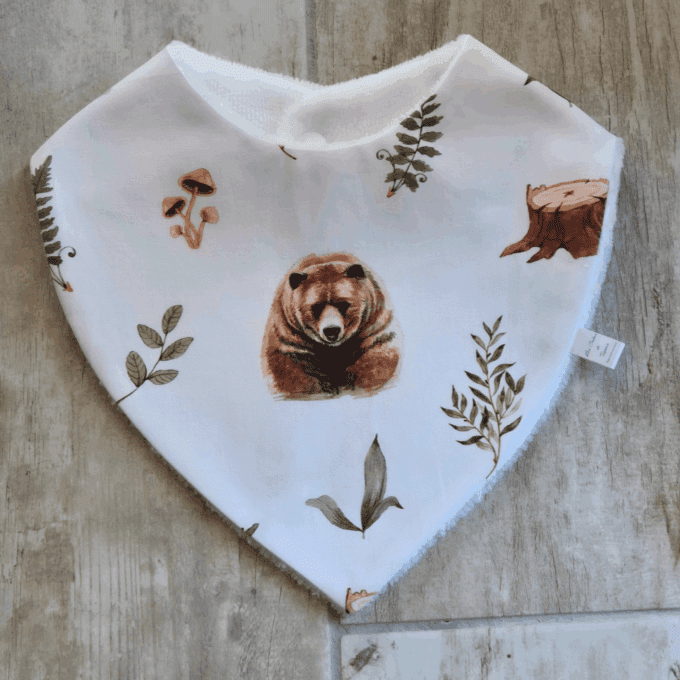 Bavoir bandana ours