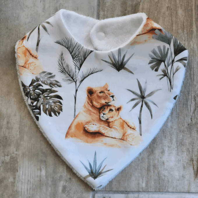 Bavoir bandana lionceau