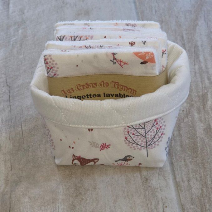Lingettes lavables Biche lot de 5 