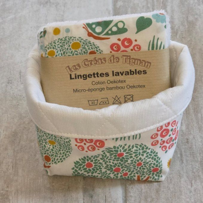 Lingettes lavables Forêts lot de 5  