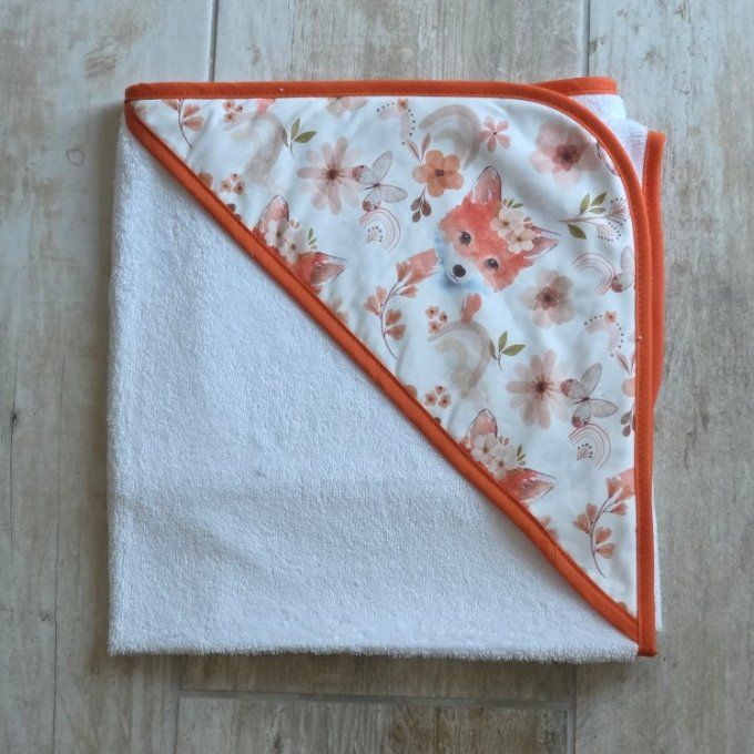 Cape de bain renard domo 80cm x 80 cm 